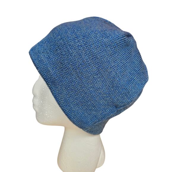 Blue Knitted Northface Beanie Unisex One Size Warm Hat Pre-owned Good Condition - Picture 2 of 8